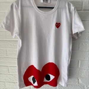Comme Des Garçons Play Oversized Bottom Heart T-shirt Size L
